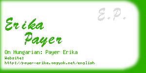 erika payer business card